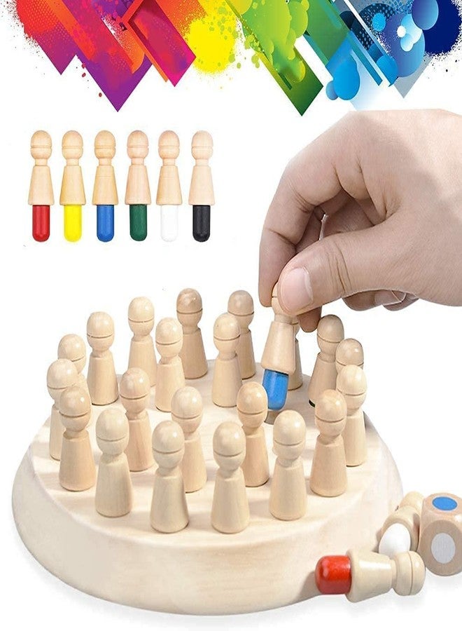 PIXELERA Wooden Memory Matching Game - Color Recognition & Brain Training Toy for Kids & Adults - Image 1